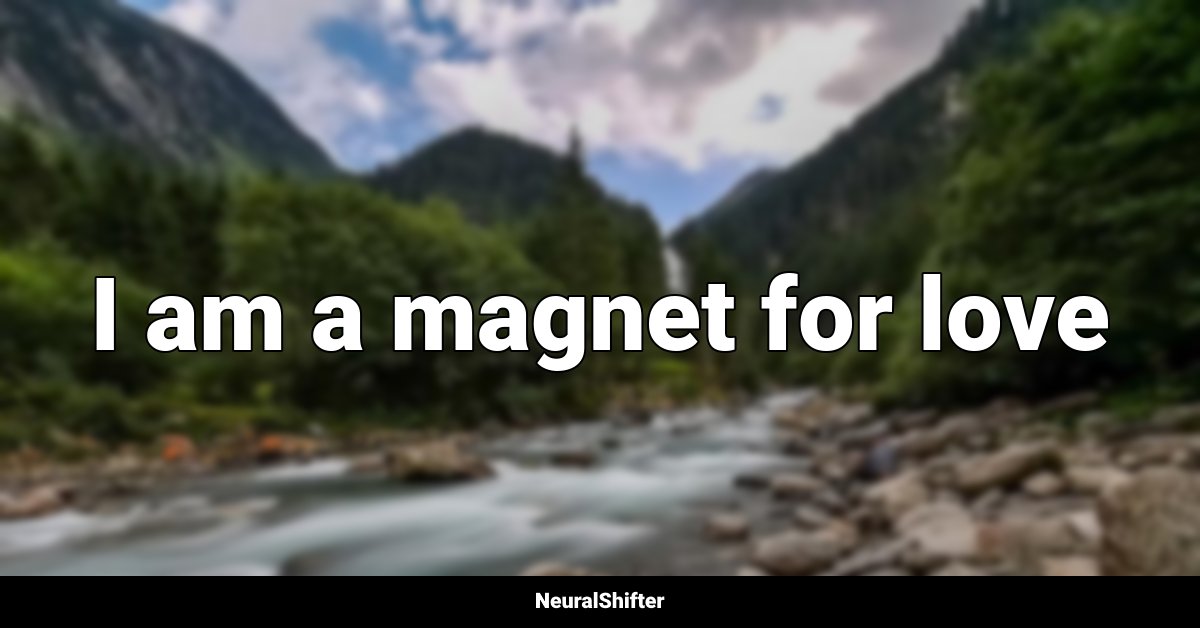 I am a magnet for love