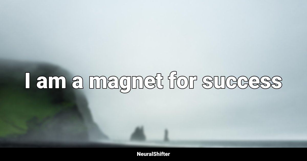 I am a magnet for success