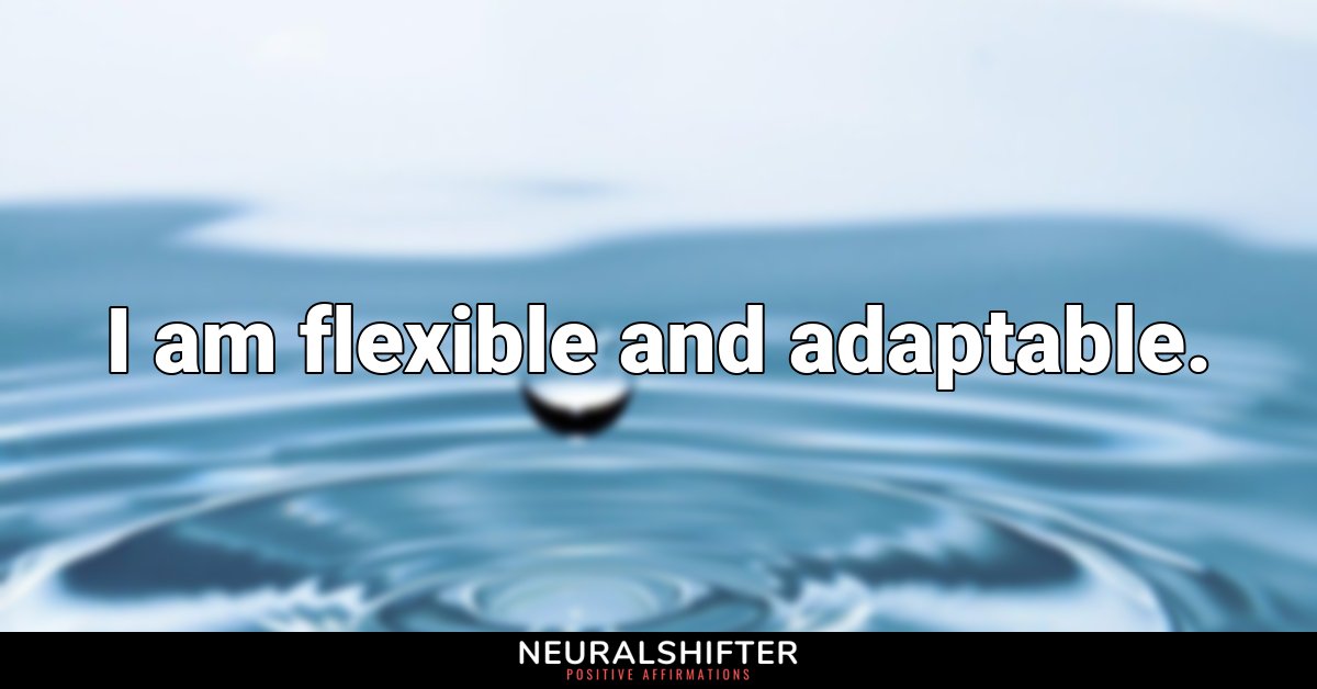 I am flexible and adaptable.