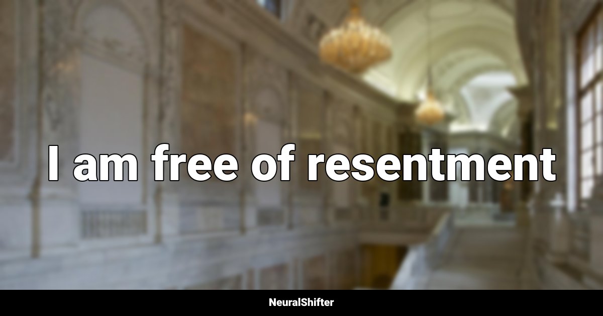 I am free of resentment
