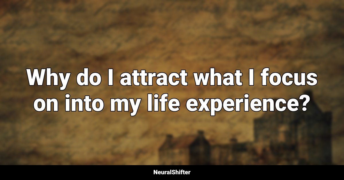 Why do I attract what I focus on into my life experience?