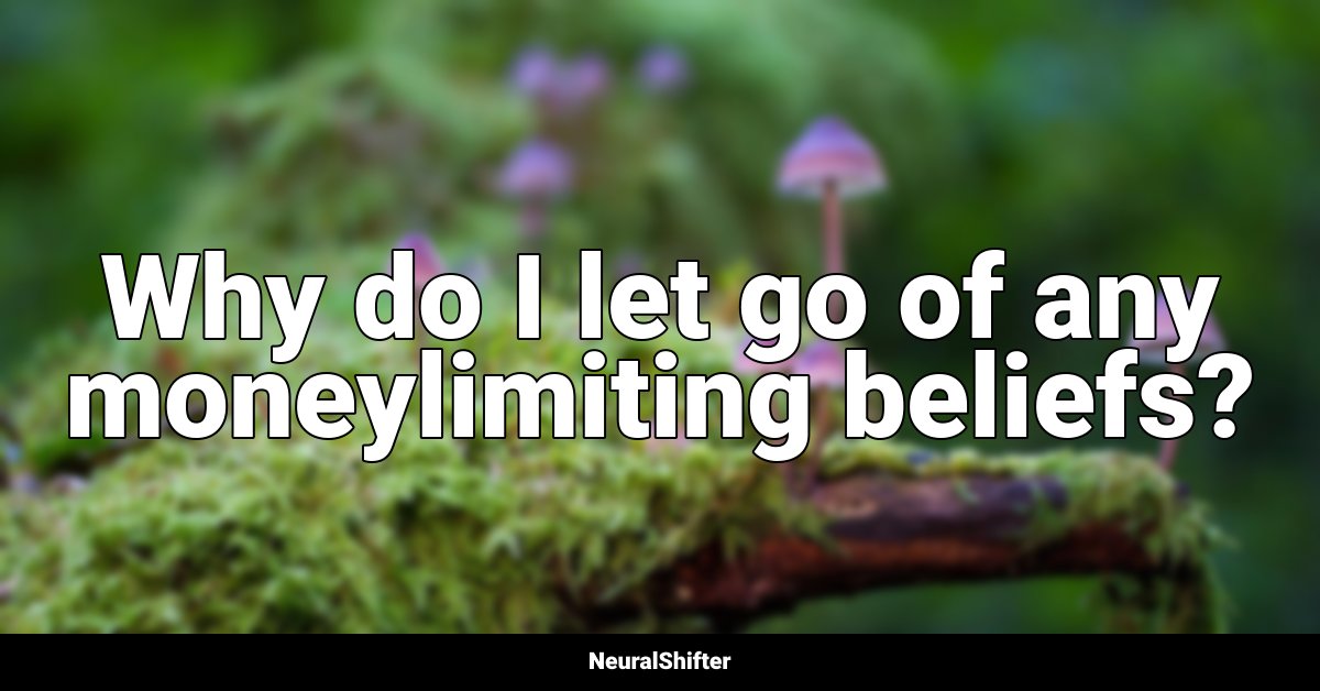 Why do I let go of any moneylimiting beliefs?