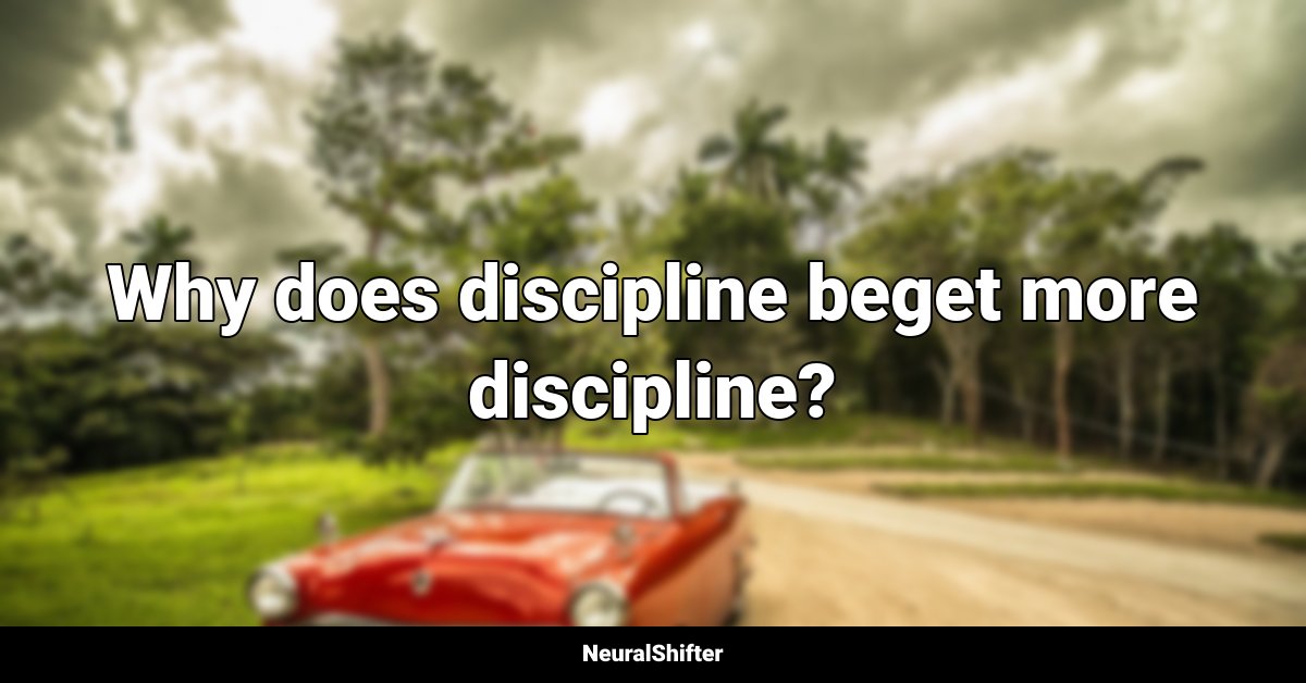 Why does discipline beget more discipline?