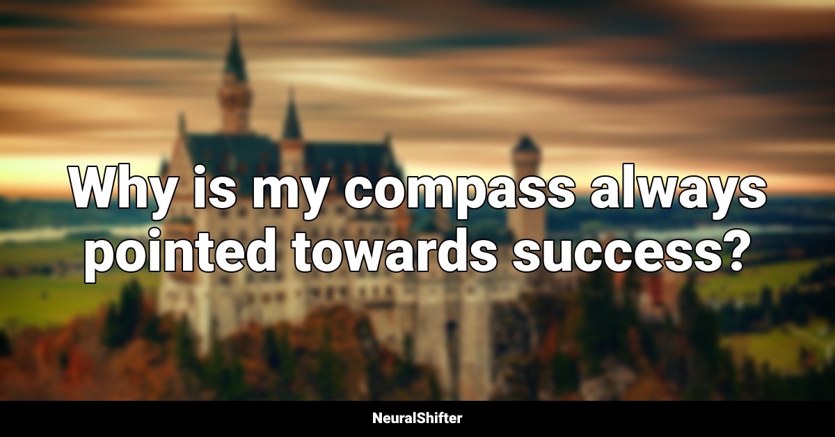 Why is my compass always pointed towards success?