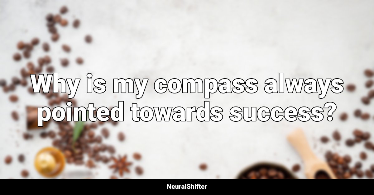 Why is my compass always pointed towards success?