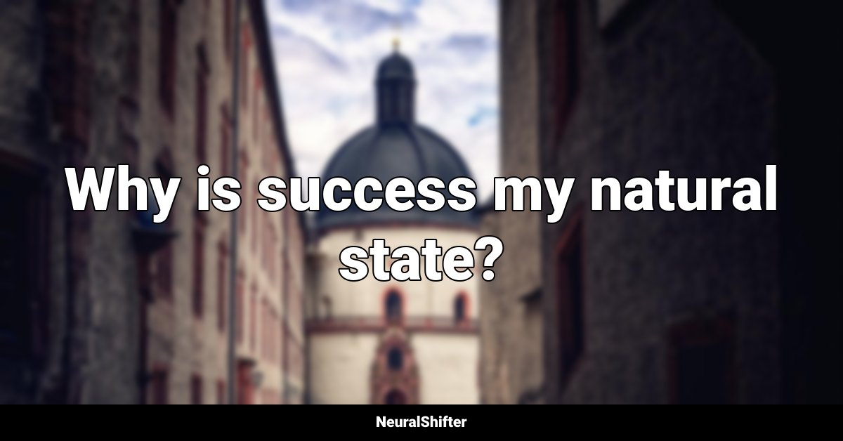 Why is success my natural state?